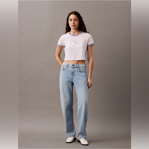 Calvin Klein CK light Blue Signature 90s Straight Leg Jeans size 30 women - Picture 4 of 15